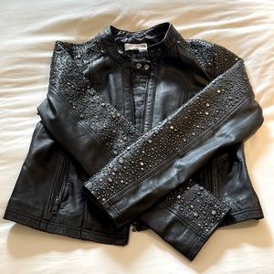 Idyllwind brand black leather jacket